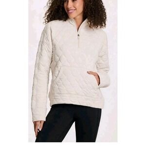 Avalanche Outdoor Supply Company Woman's Medium Bone Quilted Pullover Sweatshirt